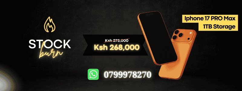 iPhone 17 Pro Max 1TB for sale at Takrimecart Nairobi - Flagship smartphones in Nairobi Stock Burn offer